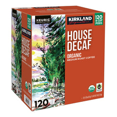 Kirkland Organic House Decaf Medium Roast K-Cup, 120 cups