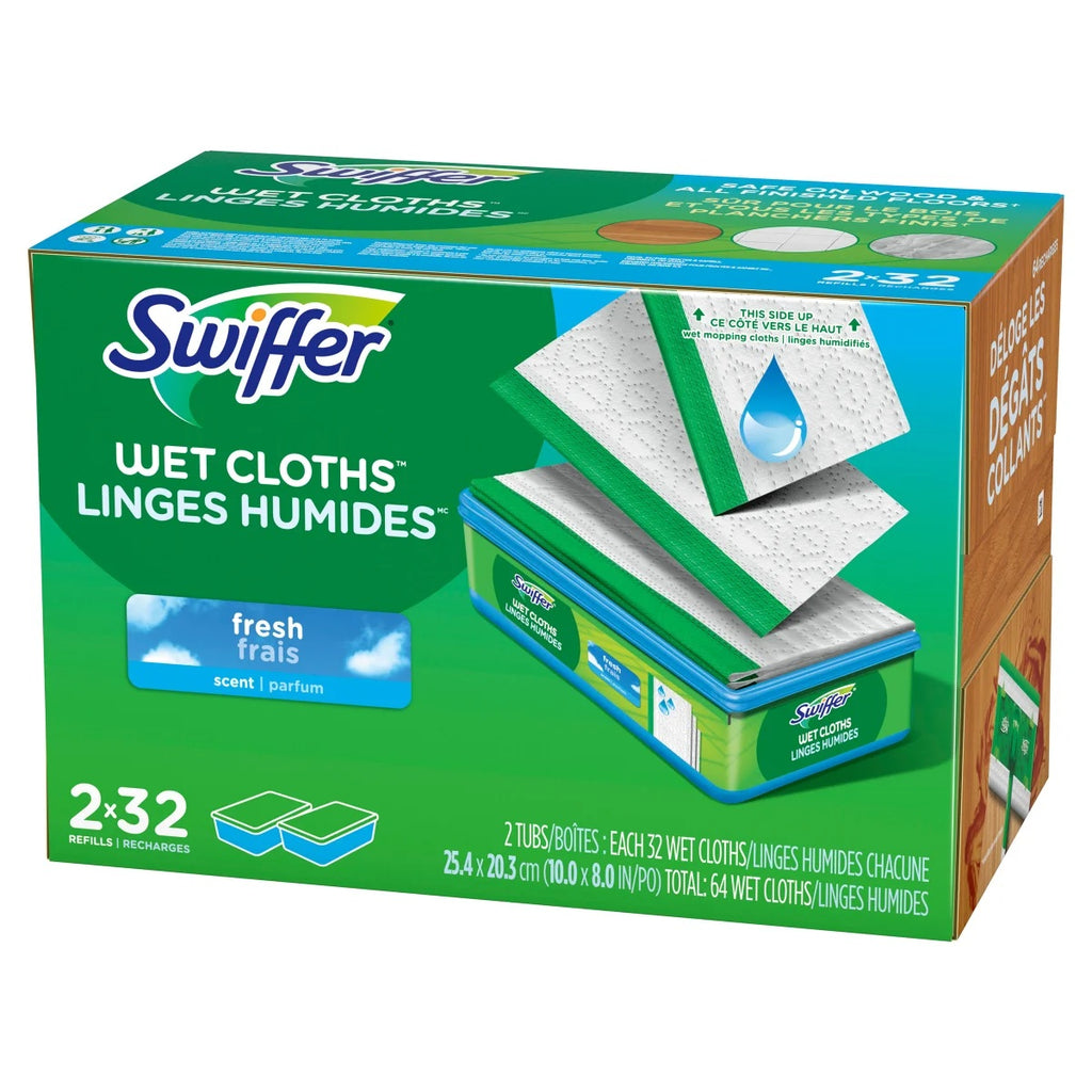 Swiffer Sweeper Wet Mopping Cloths, 64 cloths