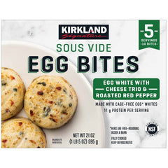 Kirkland Egg Bites, Egg White with Cheese Trio & Roasted Red Pepper, 595 g