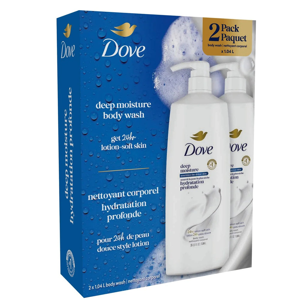 Dove Deep Moisture Bodywash, 2 x 1 L