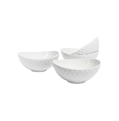 Over & Back Serving Stoneware Bowls, 4 bowls