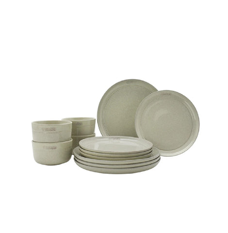 Staub Dining Truffle Stoneware Dinnerware, 12 pieces