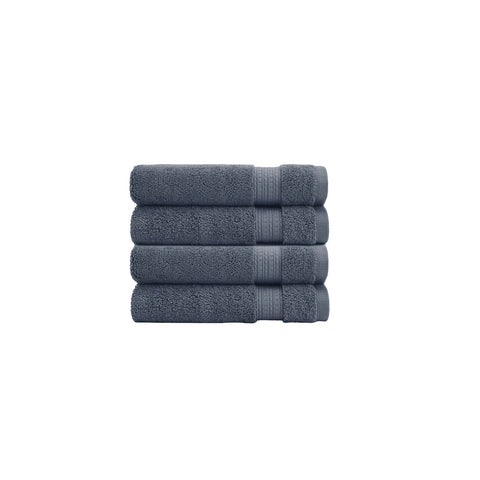 Serene Cotton Hand Towels Blue, 4 towels