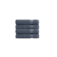 Serene Cotton Hand Towels Blue, 4 towels