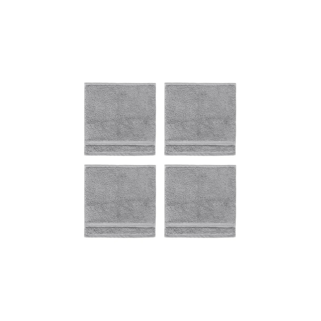 Serene Cotton Wash Cloths Grey, 4 units