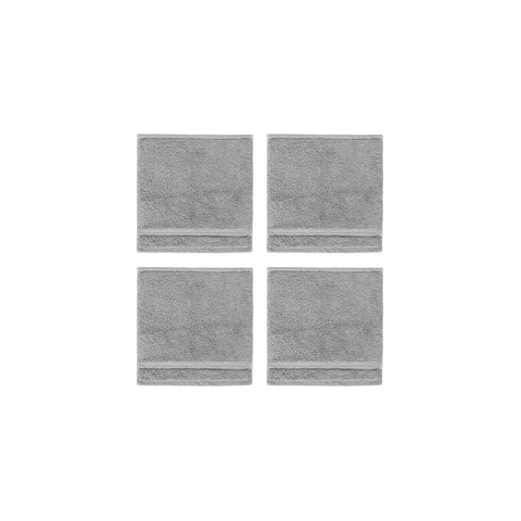 Serene Cotton Wash Cloths Grey, 4 units
