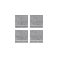 Serene Cotton Wash Cloths Grey, 4 units