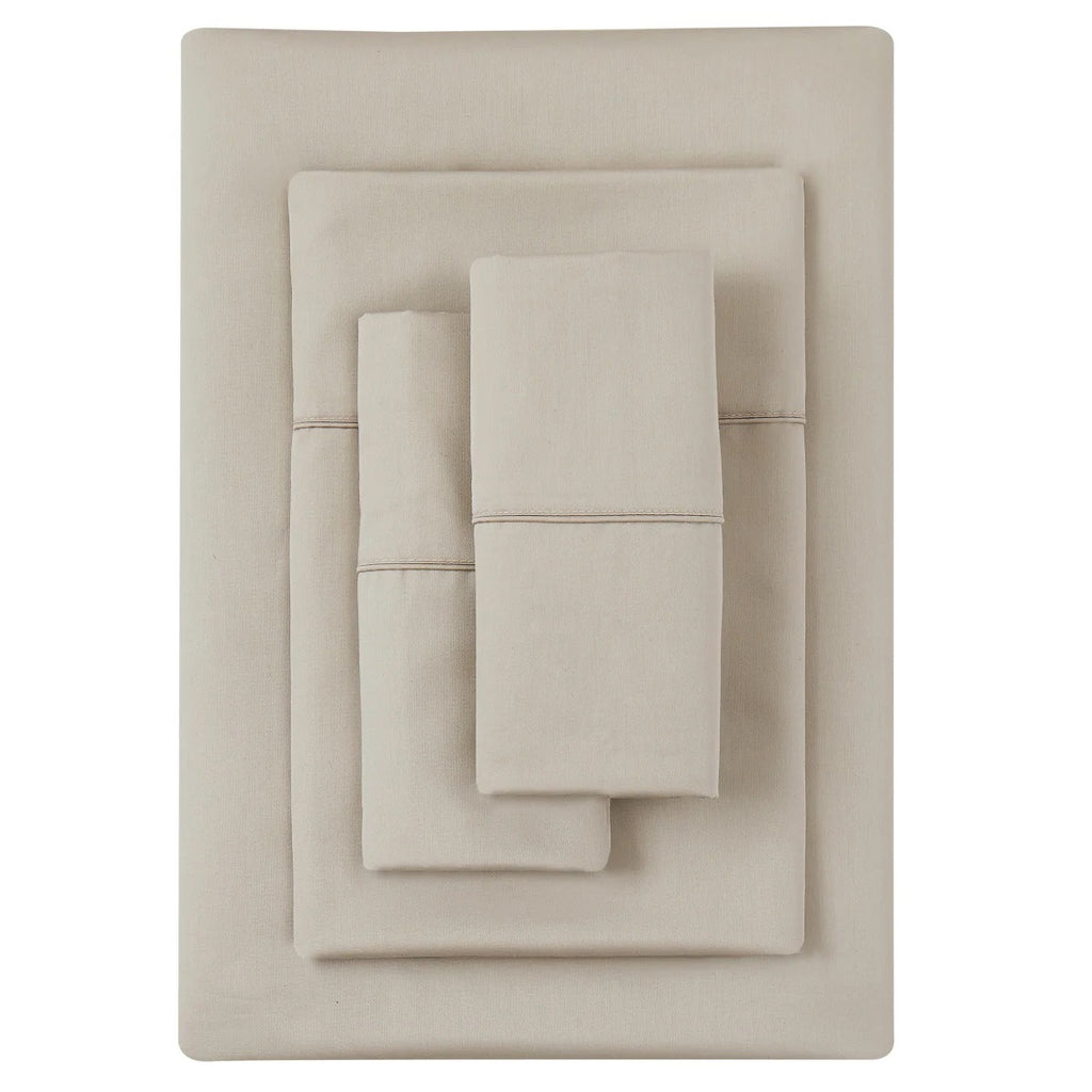 Kirkland Pima Cotton Queen Sheet Set Light Taupe, 6 pieces