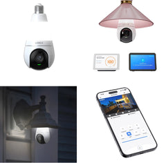 Lorex 2K Wi-Fi Smart Security Camera Lightbulb, 2 bulbs