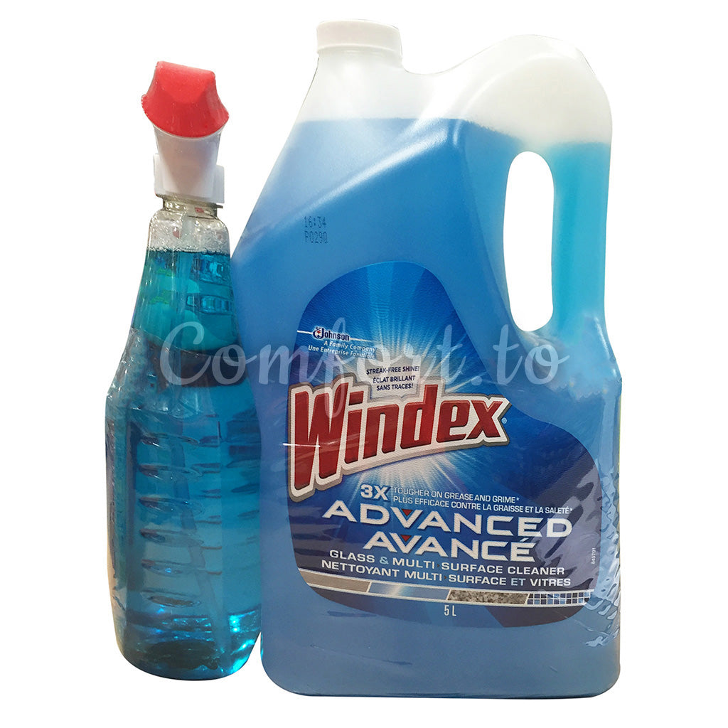 Windex Glass & Multi Purpose Cleaner 950ml + , 5 L