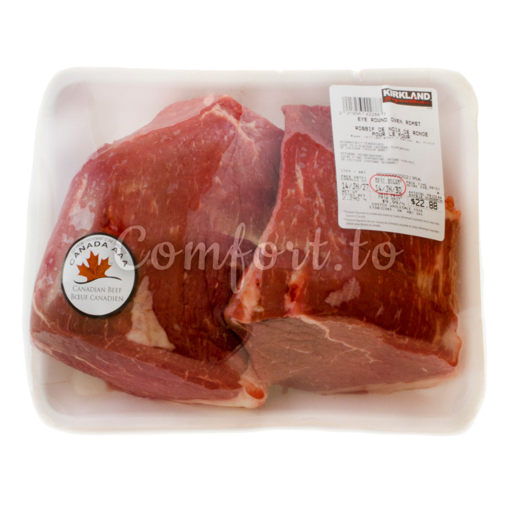 Kirkland Eye Round Oven Beef Roast, 2.9 kg