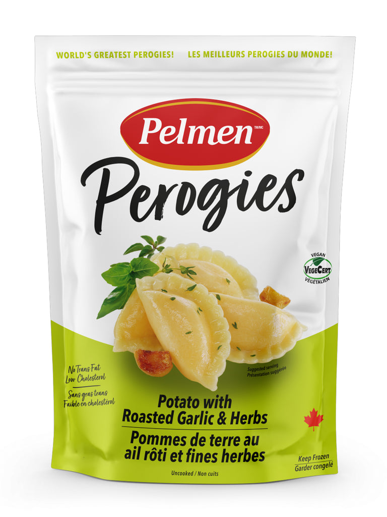 Pelmen Potato with Roasted garlic & herbs Perogies, 2 x 1.1 kg