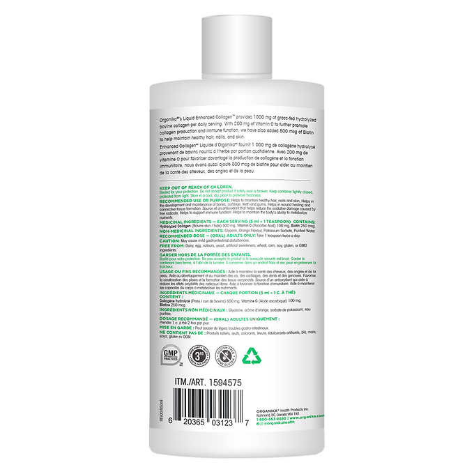 $6 OFF - Organika Liquid Collagen, 850 mL