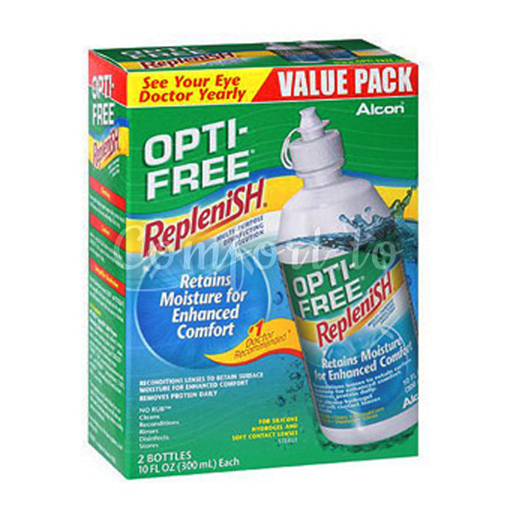 Opti–Free Replenish Contact Lens Cleaner Solution, 2 x 414 mL
