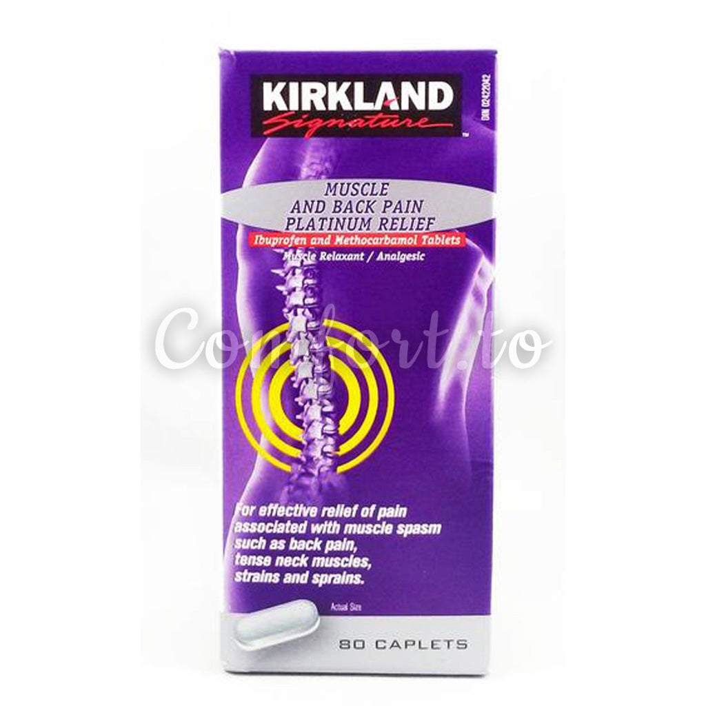 Kirkland Signature Muscle & Back Pain Platinum Relief, Analgesic, 80 caplets