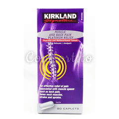 Kirkland Signature Muscle & Back Pain Platinum Relief, Analgesic, 80 caplets