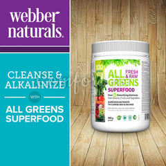 Webber Naturals – All Greens Superfood 100 Servings – 890G Powder, 890 g