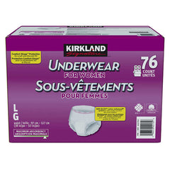 Kirkland Signature Protective Underwear Women L/XL, 84 units