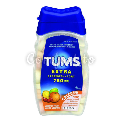 Tums Extra Strength Antacid Calcium Supplement, 4 x 100 tablets