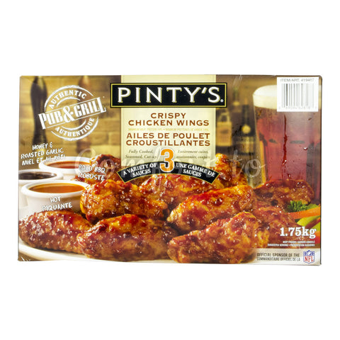 Pinty's Frozen Fully Cooked Crispy Chicken Wings, 1.5 kg
