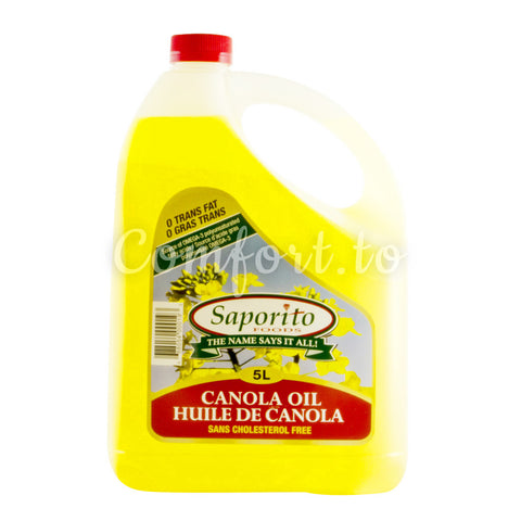 Saporito Cholesterol Free Canola Oil, 5 L