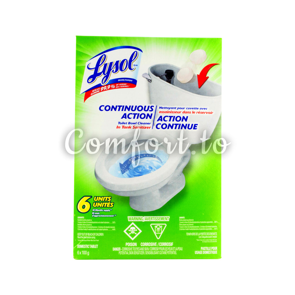 Lysol Toilet Action Puck in Tank Toilet Bowl Cleaner, 6 x 100 g