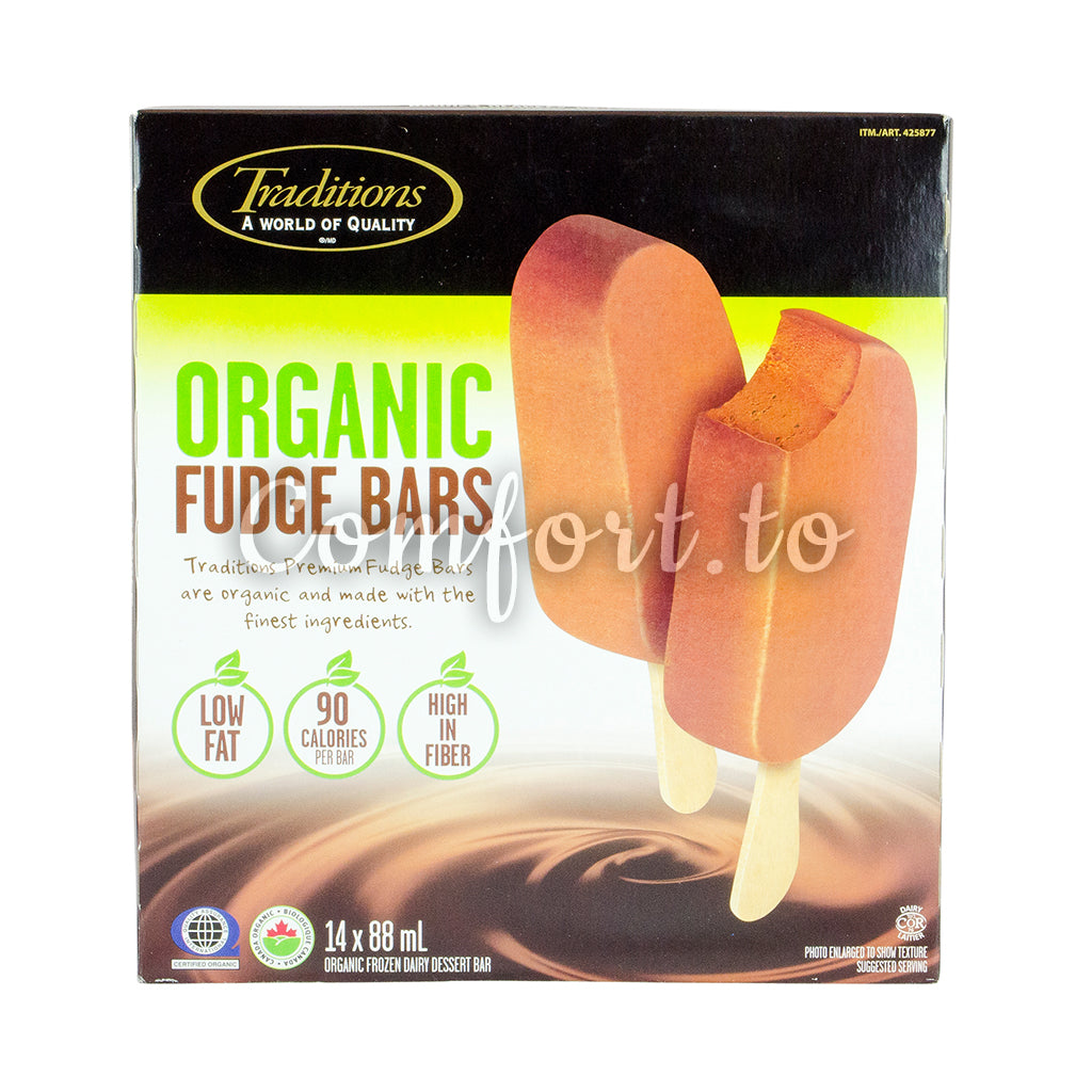 Traditions Frozen Organic Fudge Bars, 14 x 88 mL
