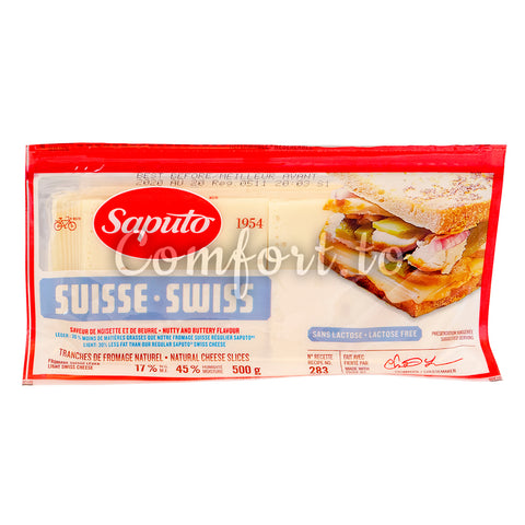 Saputo Sliced Swiss Lactose Free, 500 g