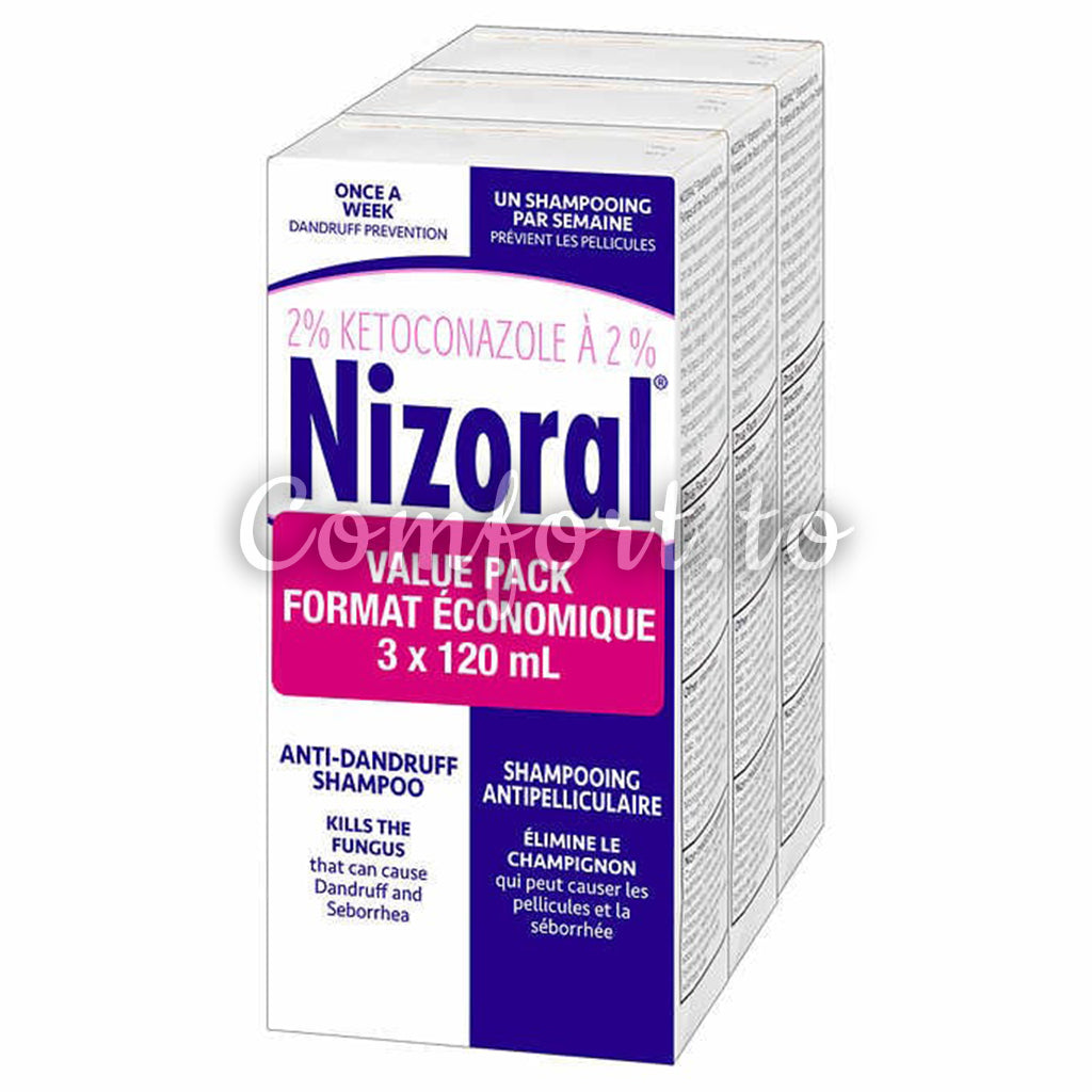 Nizoral Shampoo, 3 x 120 mL