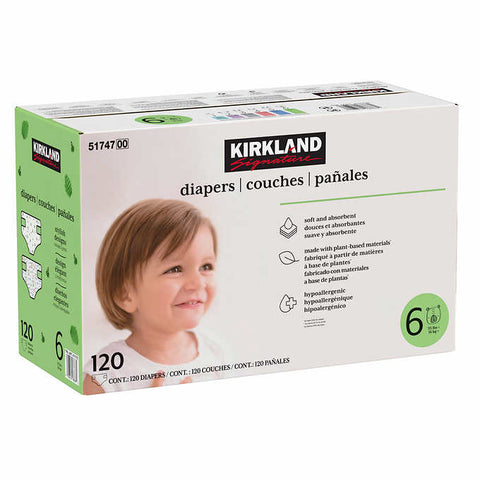 Kirkland Signature Diapers Size 6, 132 units