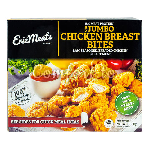 ErieMeats Frozen Chicken Breast Bites, 1.5 kg
