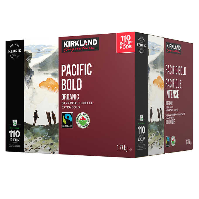 Kirkland Signature Organic Pacific Bold K-Cups, 110 cups