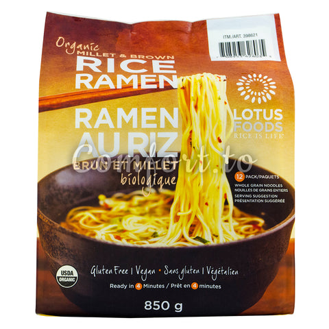 Lotus Foods Organic Millet & Brown Rice Ramen, 850 g