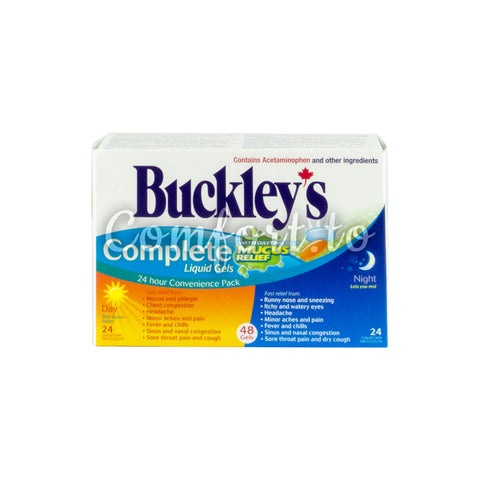 Buckley's Complete Liquid Gels Mucus Relief Day & Night, 48 gels