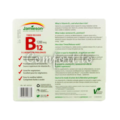Jamieson B12 Timed Release 1200 mcg, 200 tablets