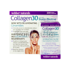 Webber Naturals Collagen 30 with Biotin, 200 tablets
