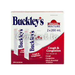Buckley's Original Mixture Cough and Congestion , 2 x 200 mL