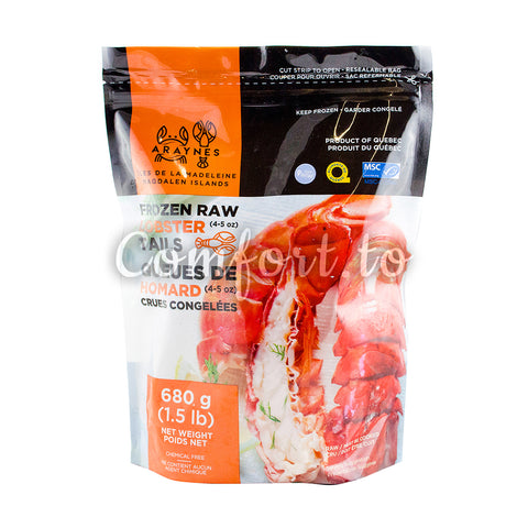 Araynes Frozen Raw Lobster Tails, 454 g
