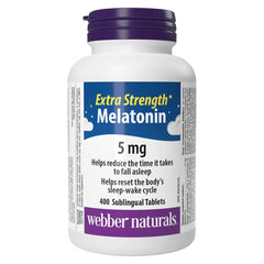 Webber Naturals Melatonin 5mg Extra Strength Easy Dissolve , 400 tablets
