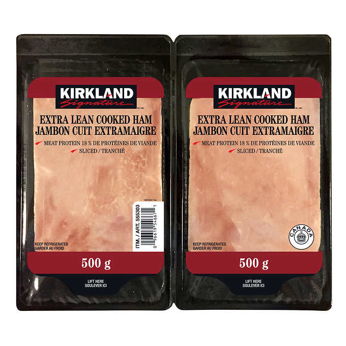 Kirkland Signature Extra Lean Cooked Ham, 2 x 500 g