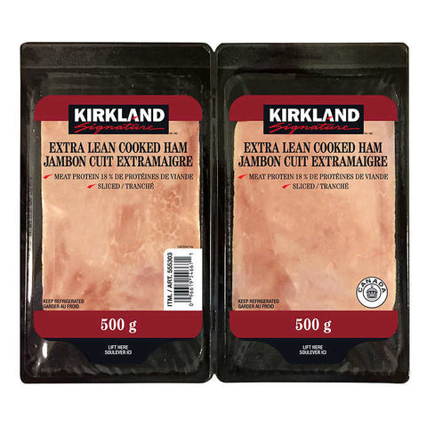 Kirkland Signature Extra Lean Cooked Ham, 2 x 500 g