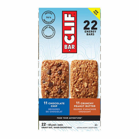 Clif Bar Variety Pack, 22 x 68 g