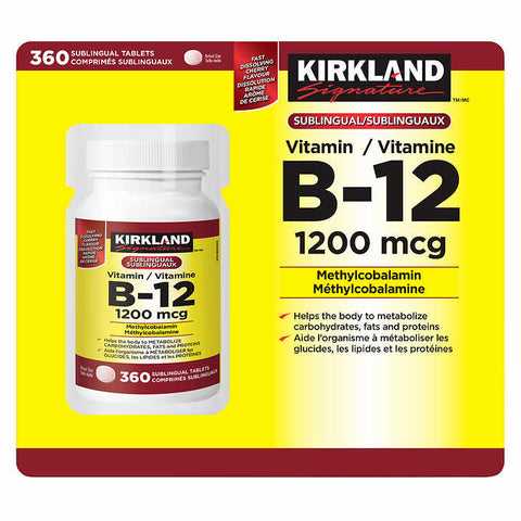 Kirkland Signature Vitamin B12, 360 tablets