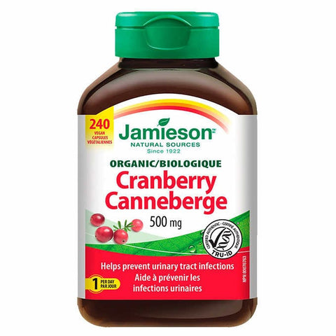 $6 OFF - Jamieson Organic Cranberry 500mg , 240 capsules