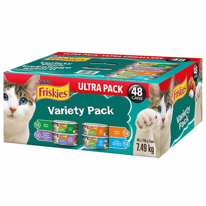 Purina Friskies Cat Food Variety Pack, 48 x 156 g