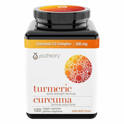 youtheory Turmeric Extra Strength 500 mg , 120 capsules