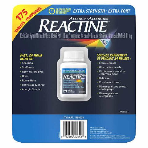 REACTINE Extra Strength, 175 tablets