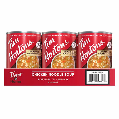 Tim Hortons Chicken Noodle Soup, 6 x 540 mL