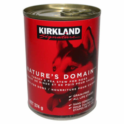 Kirkland Signature Nature’s Domain Turkey and Pea Stew Canned Dog Food, 24 x 374 g