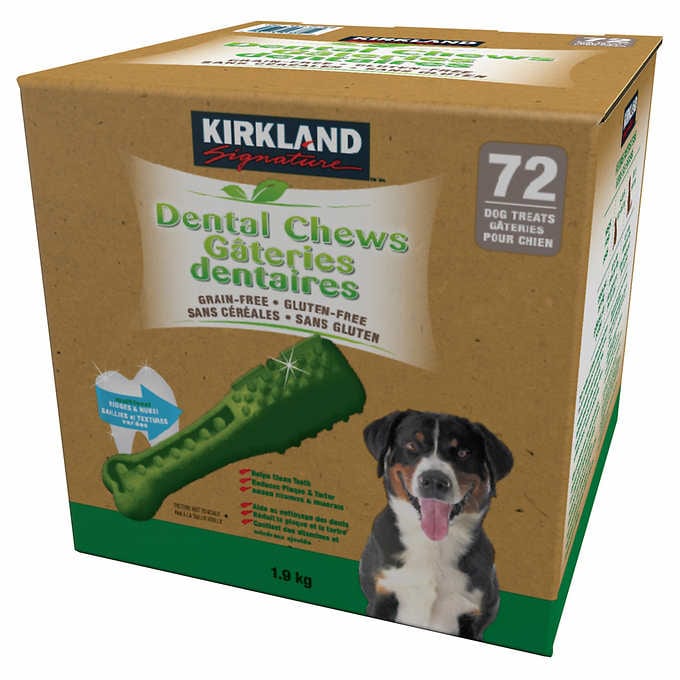 Kirkland Signature Dental Chews Dog Treats, 72 units